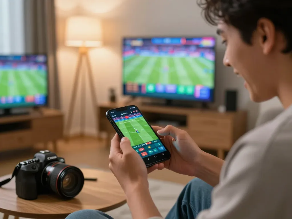 Placing live sports bets on 678vip through a smartphone in an engaging home environment