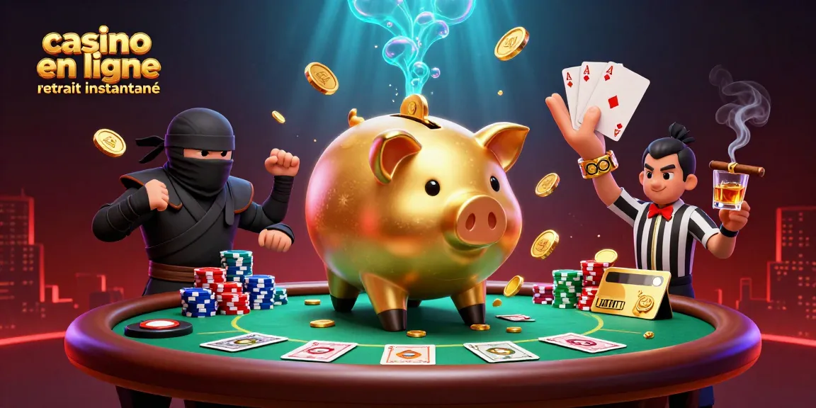 Gagnez rapidement avec le casino en ligne retrait instantané grâce à une illustration dynamique de personnages de jeu.