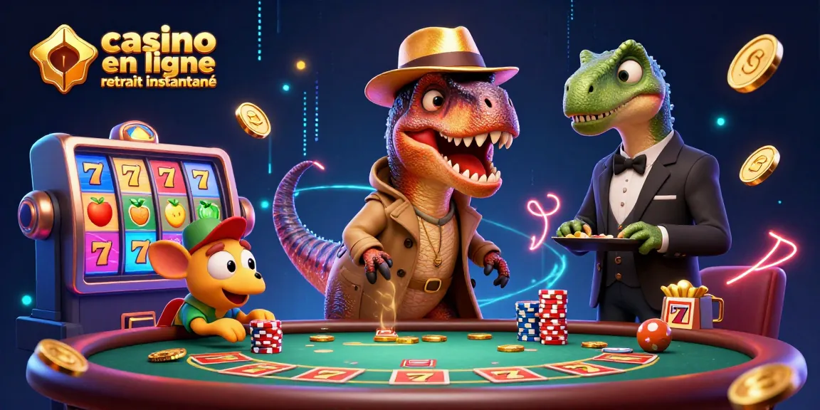 Retirez instantanément vos gains avec le casino en ligne retrait instantané dans une illustration 3D immersive.