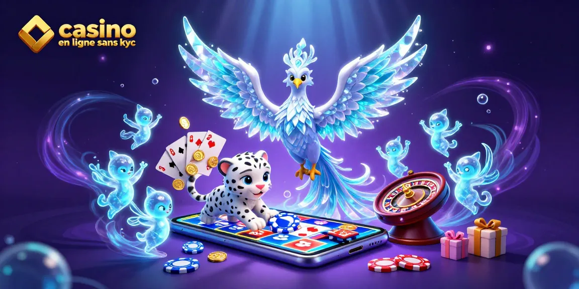 Jouer au casino en ligne sans kyc avec une illustration dynamique et colorée