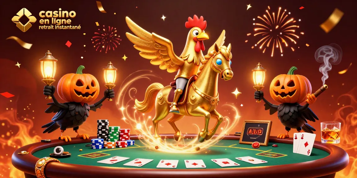 Plongez dans l'univers du casino en ligne retrait instantané avec des personnages captivants et des éléments de jeu.