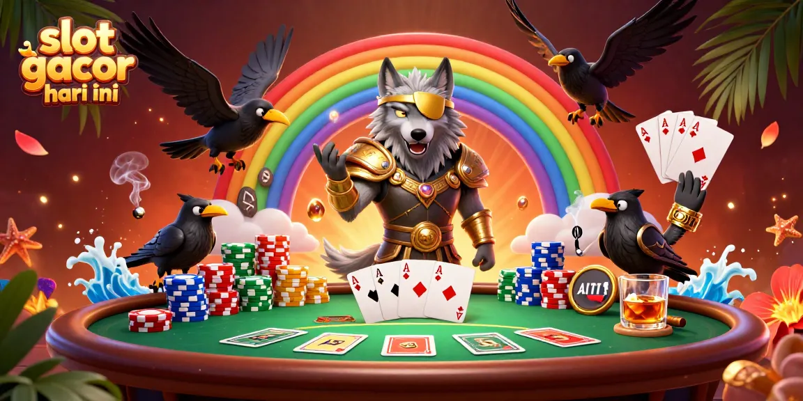 Engage in slot gacor hari ini with a vibrant 3D illustration showcasing mythical elements and casino excitement.